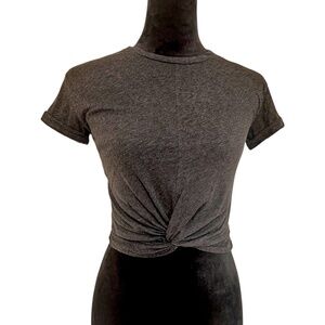 All Saints Twist-Front Cropped Tee